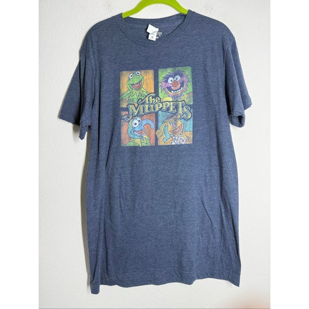 Disney The Muppets Graphic T-Shirt Blue Size M Unisex Vintage Style Tee